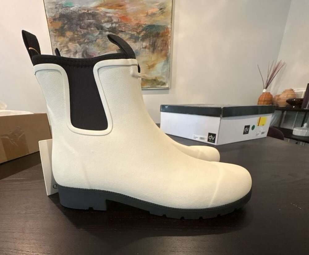 Quince Chelsea Rain Boot in Cream White Womens 10 mens 9 eur 41 NEW